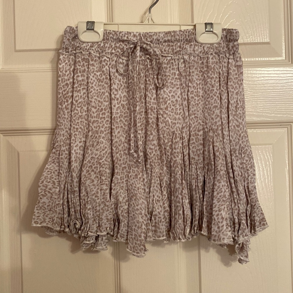 Olivaceous Leopard Print Flounce Skirt from BLUSPERO. New with Tag